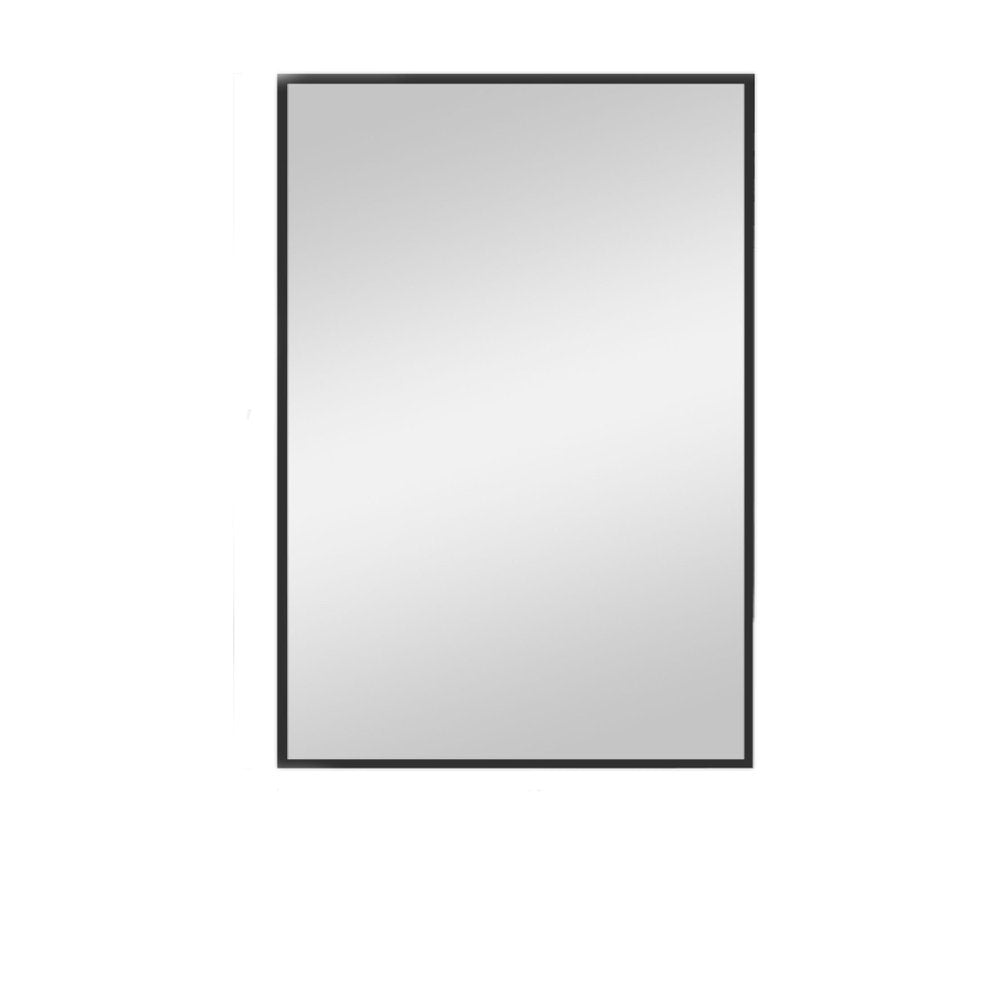 36" Black Metal Framed Accent Mirror