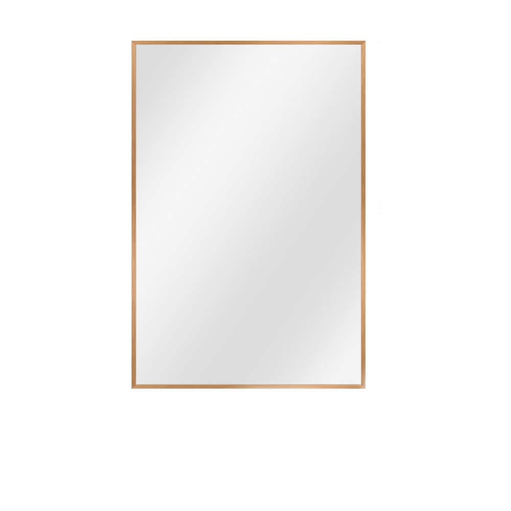 36" Black Metal Framed Accent Mirror