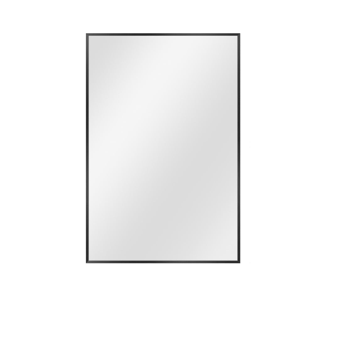 36" Black Metal Framed Accent Mirror