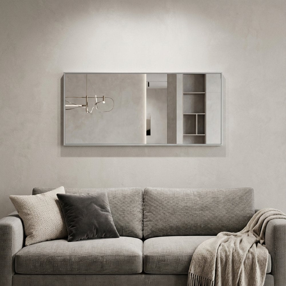 47" Silver Metal Accent Mirror