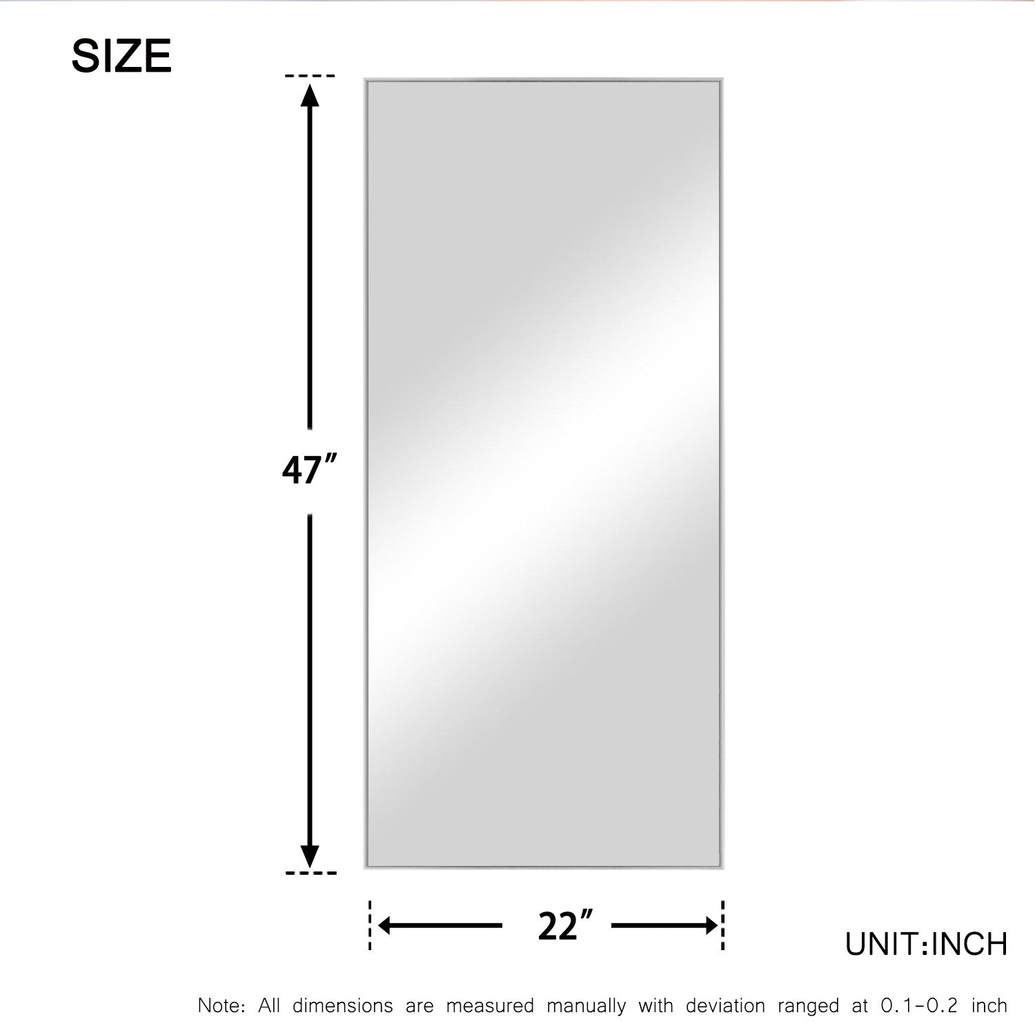 47" Silver Metal Accent Mirror