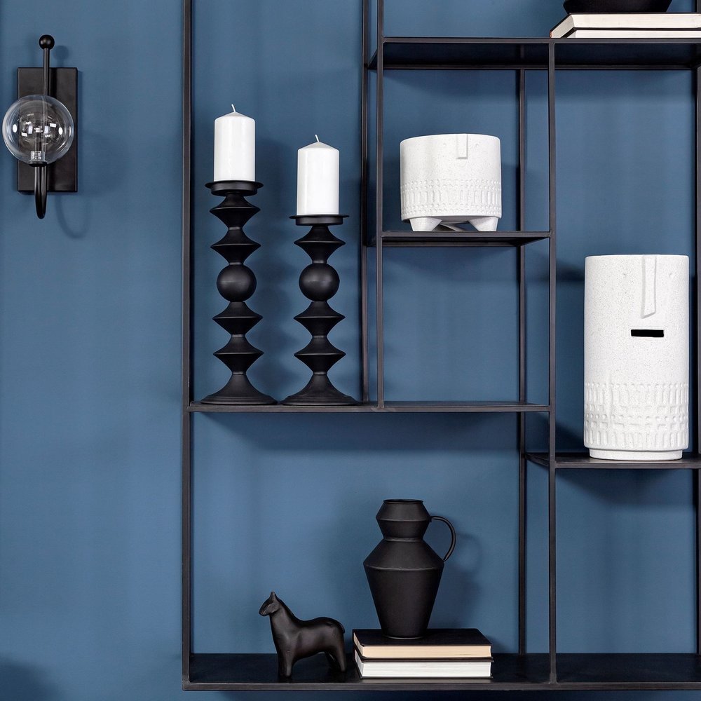 14" White Abstract Cylinder Ceramic Table Vase