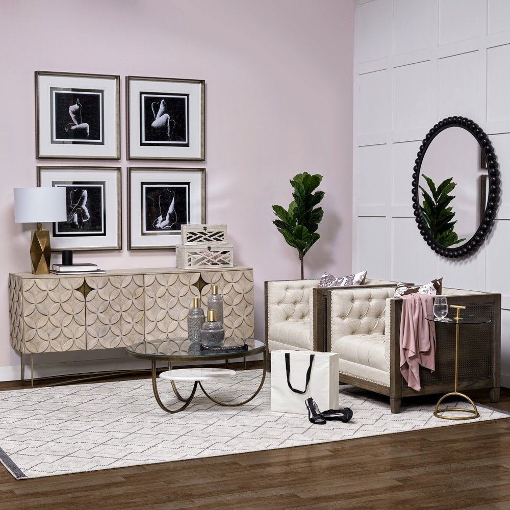 15" Brown Abstract Cylinder Crystal Glass Table Vase