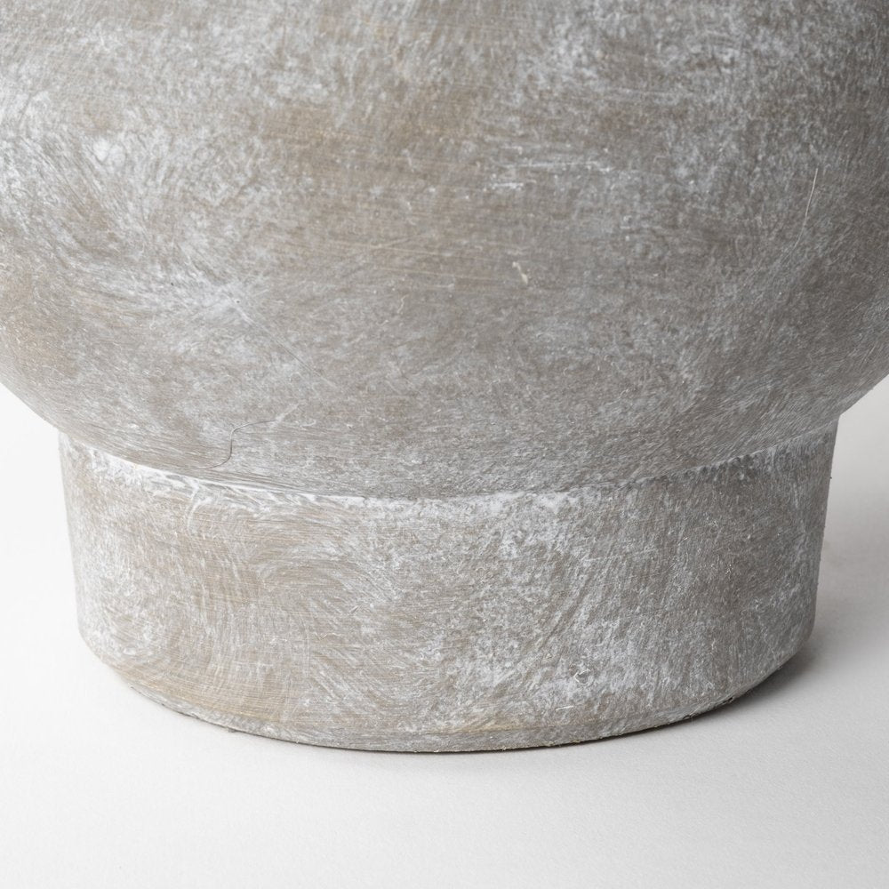 7" Brown Abstract Cylinder Ceramic Table Vase