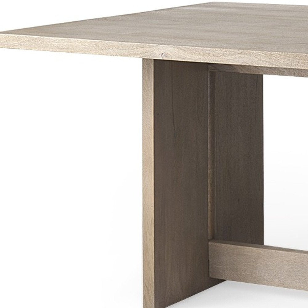 84" Taupe Dining Table