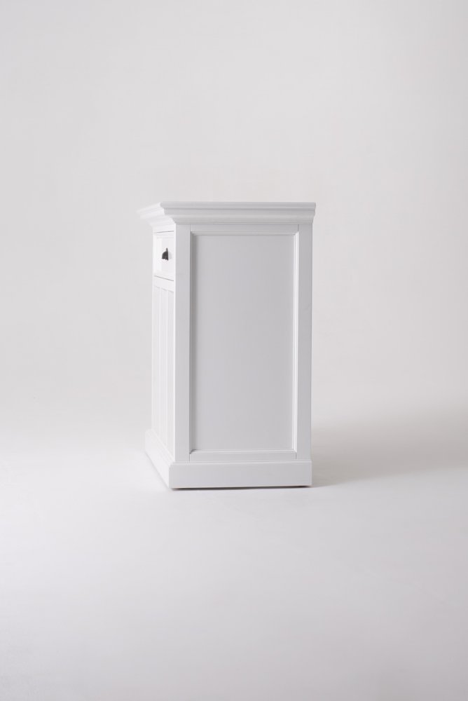 31" White Solid and Manufactured Wood Nightstand