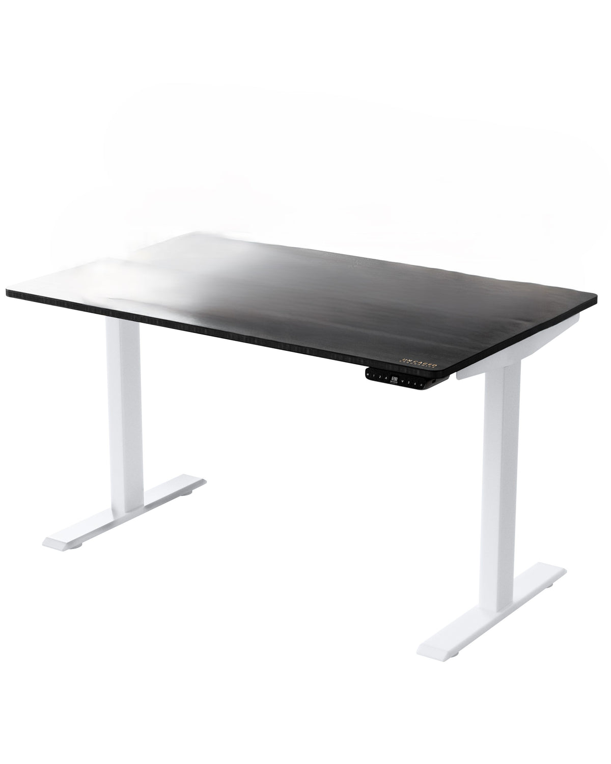 48" Adjustable Black and White Stainless Steel Standing Desk