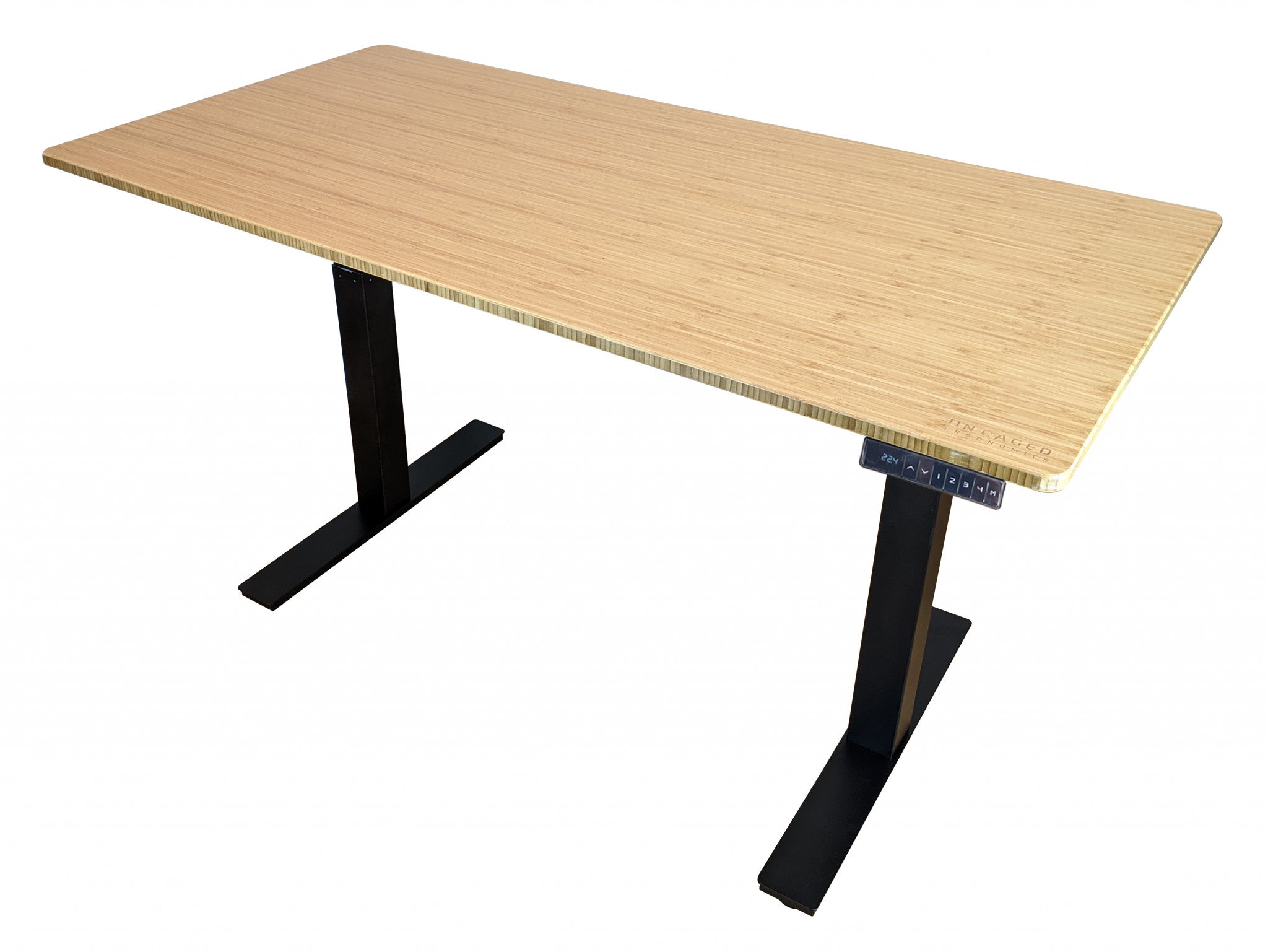 30" Adjustable Brown and Black Standing Desk