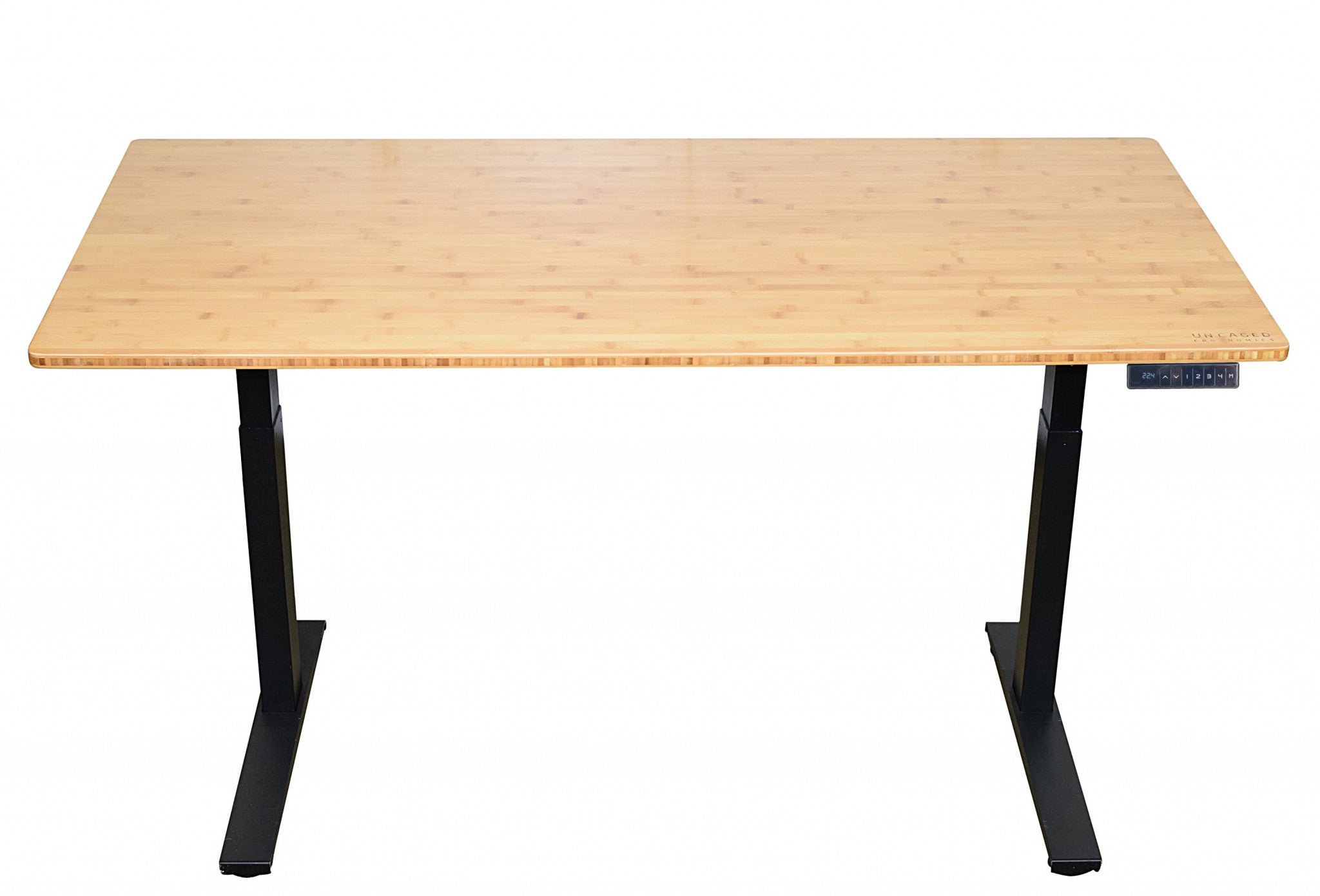 30" Adjustable Brown and Black Standing Desk