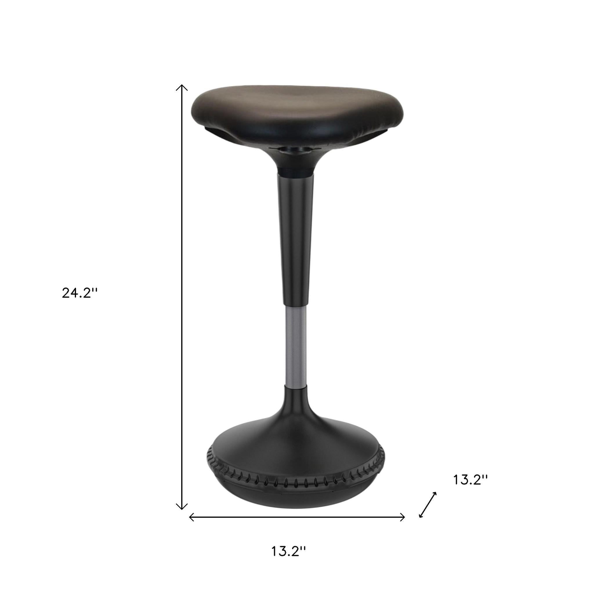 Black Adjustable Height Swivel Office Chair