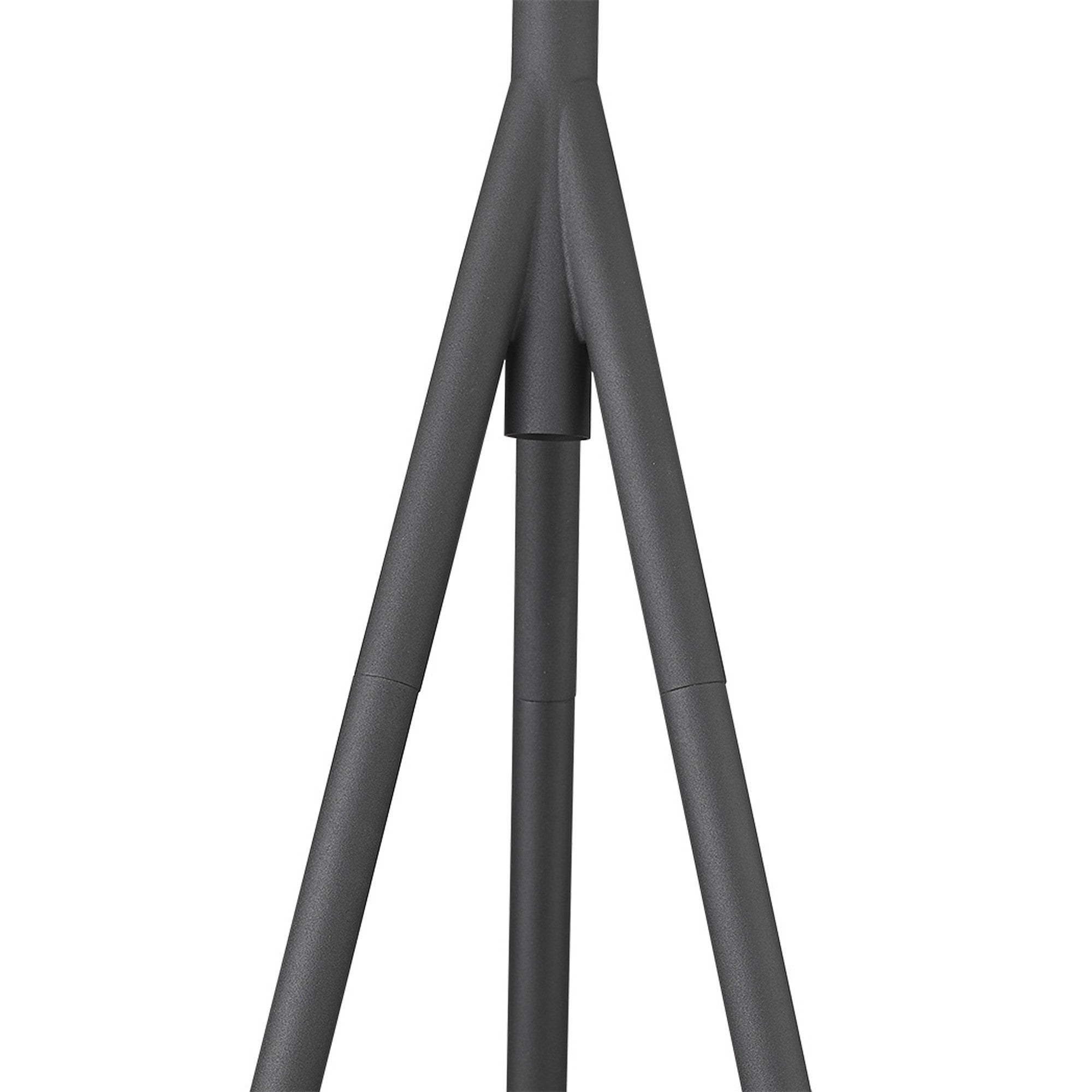 61" Tripod Floor Lamp With Gray Metal Cone Shade