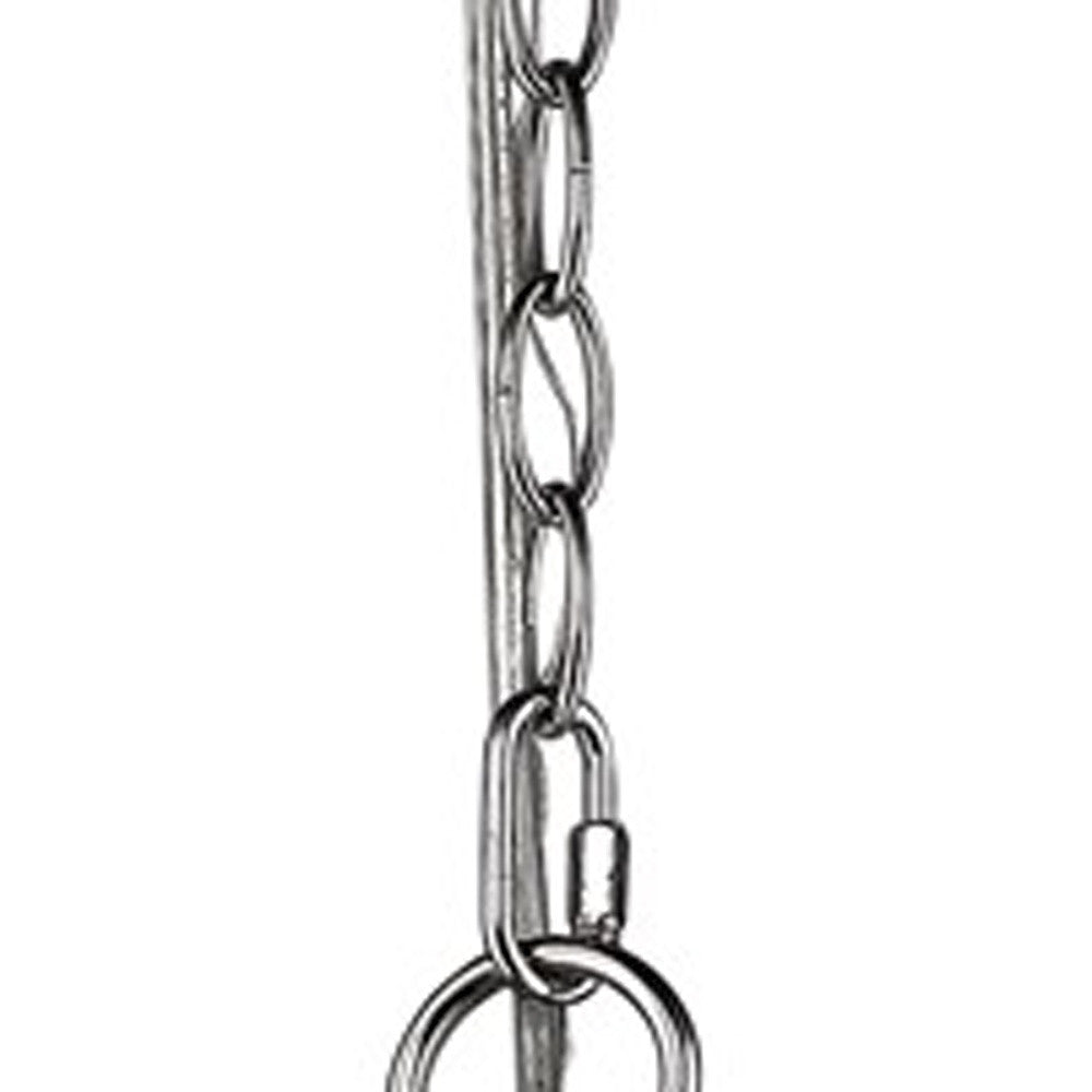 Silver Candle Style Five Light Metal and Crystals Dimmable Chandelier With White Shades