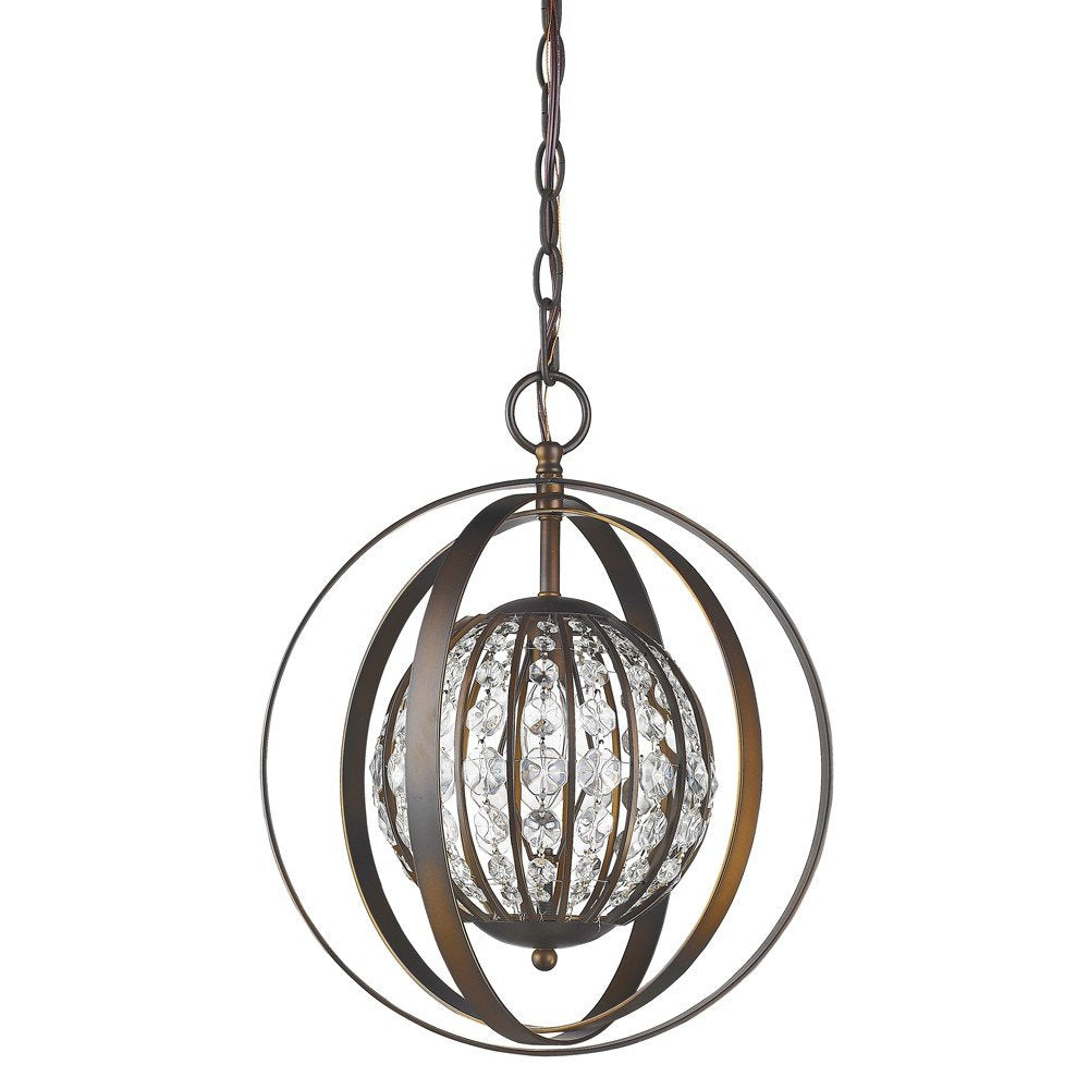 Brown Crystal Dimmable Ceiling Light With Brown Shades