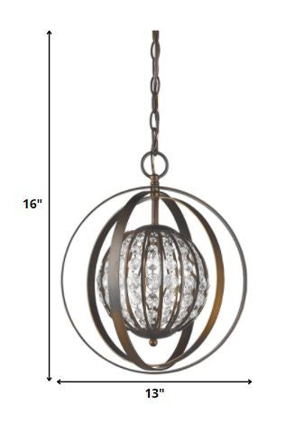Brown Crystal Dimmable Ceiling Light With Brown Shades