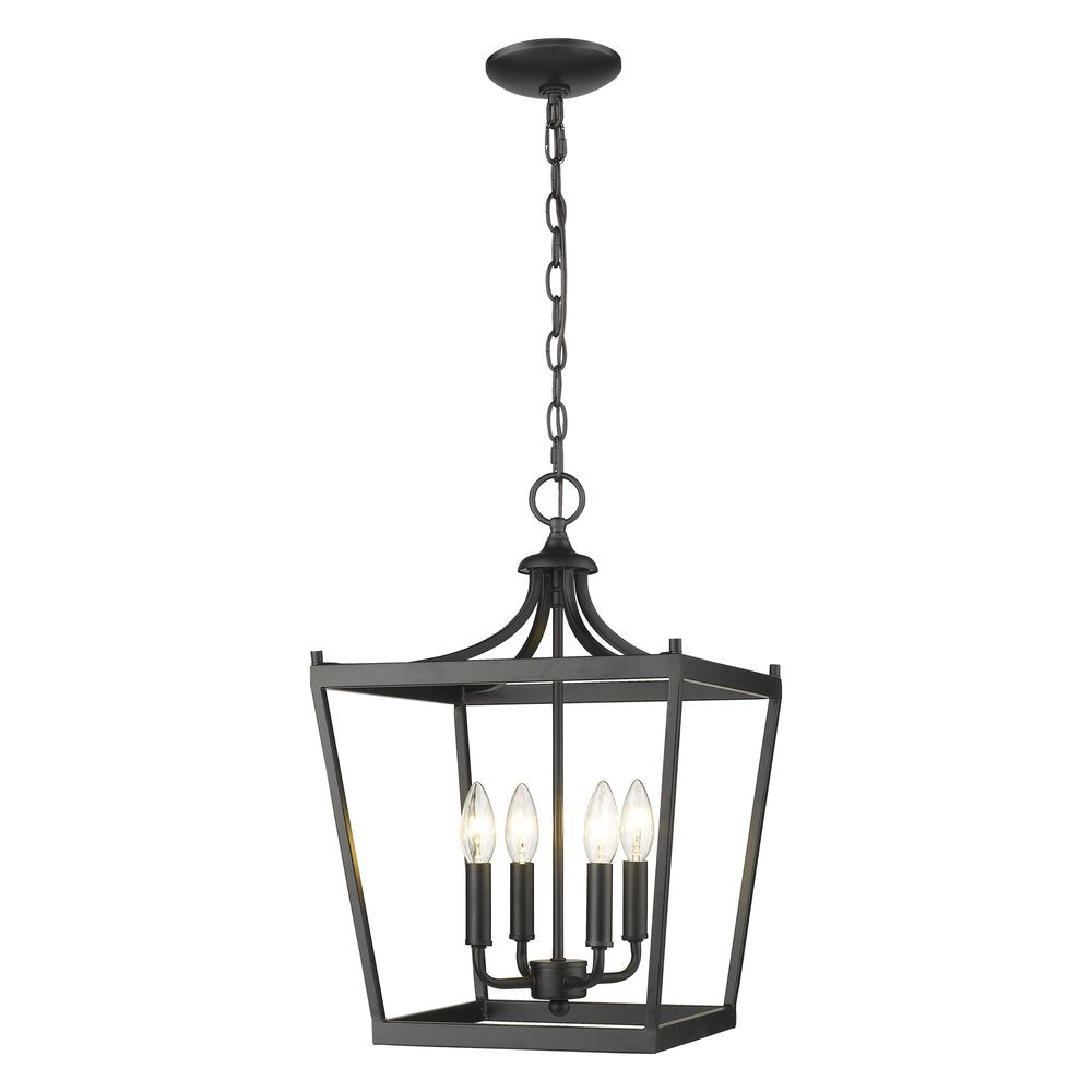 Black Metal Four Light Dimmable Ceiling Light