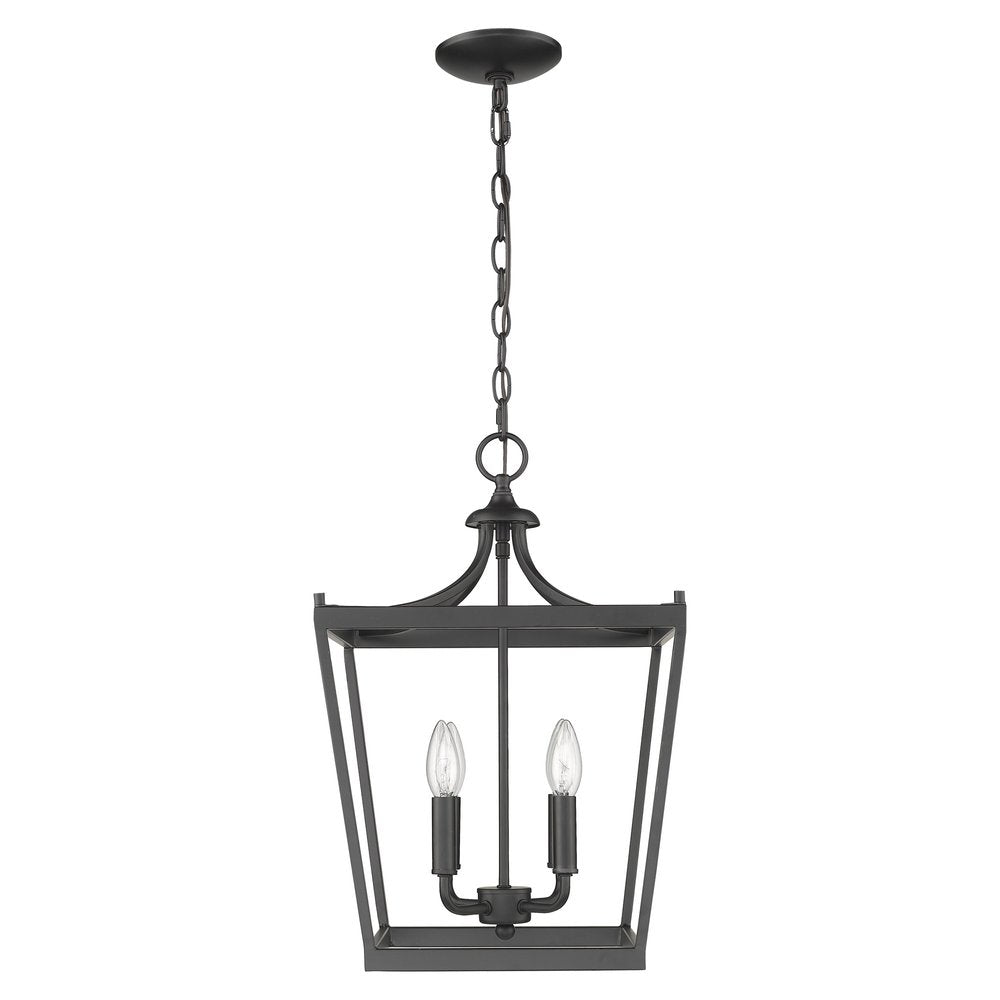 Black Metal Four Light Dimmable Ceiling Light