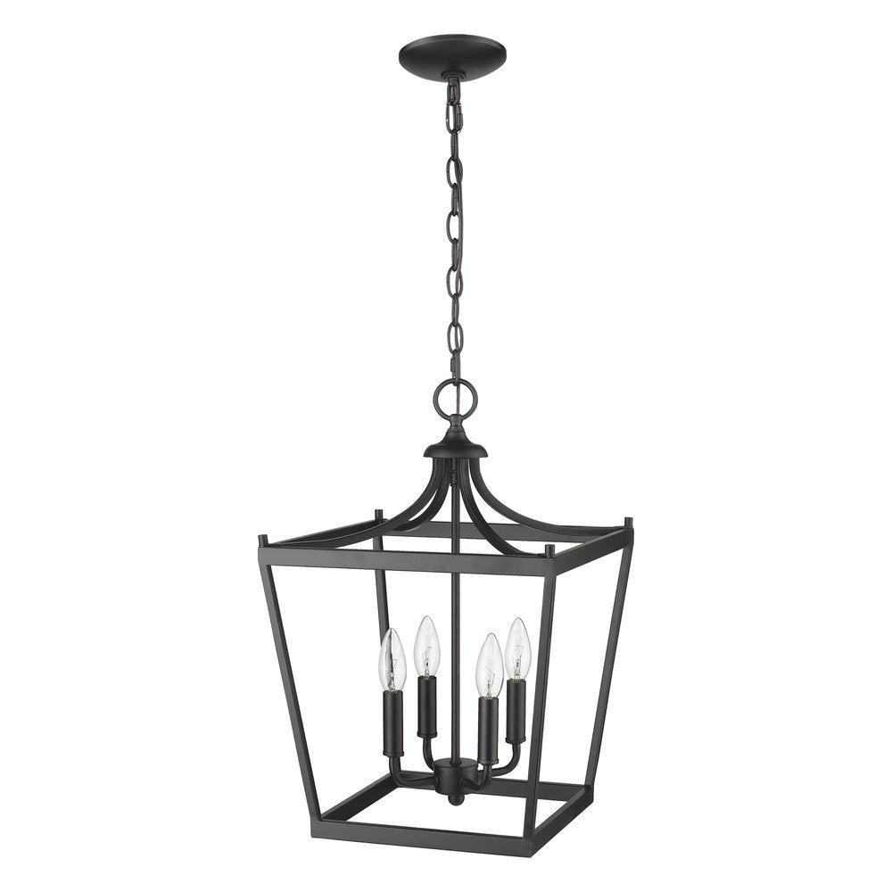 Black Metal Four Light Dimmable Ceiling Light