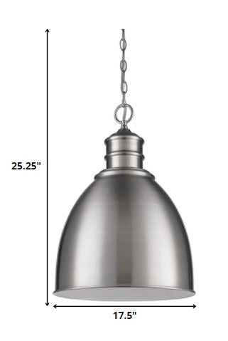 Silver Metal Dimmable Ceiling Light With Gray Shades