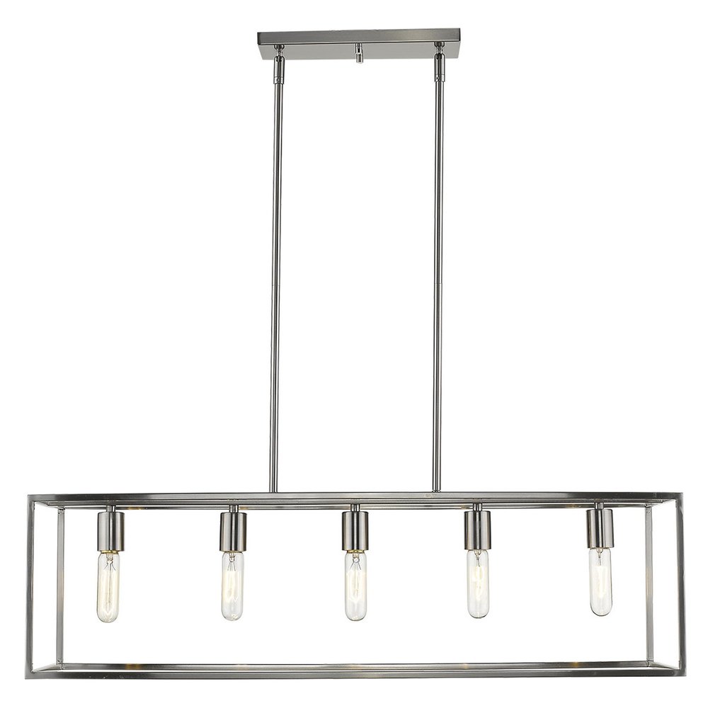 Cobar 5-Light Satin Nickel Island Pendant