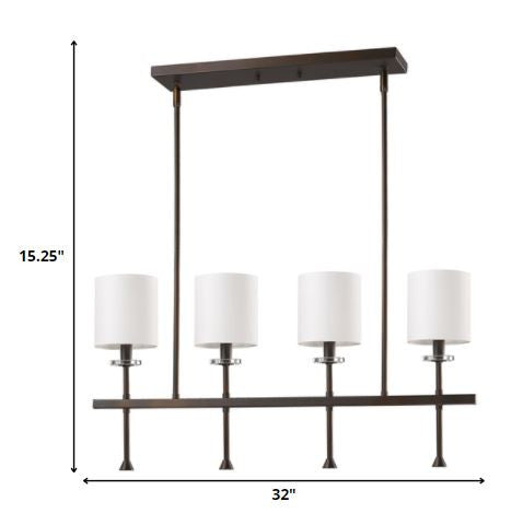 Brown Crystal Four Light Dimmable Ceiling Light