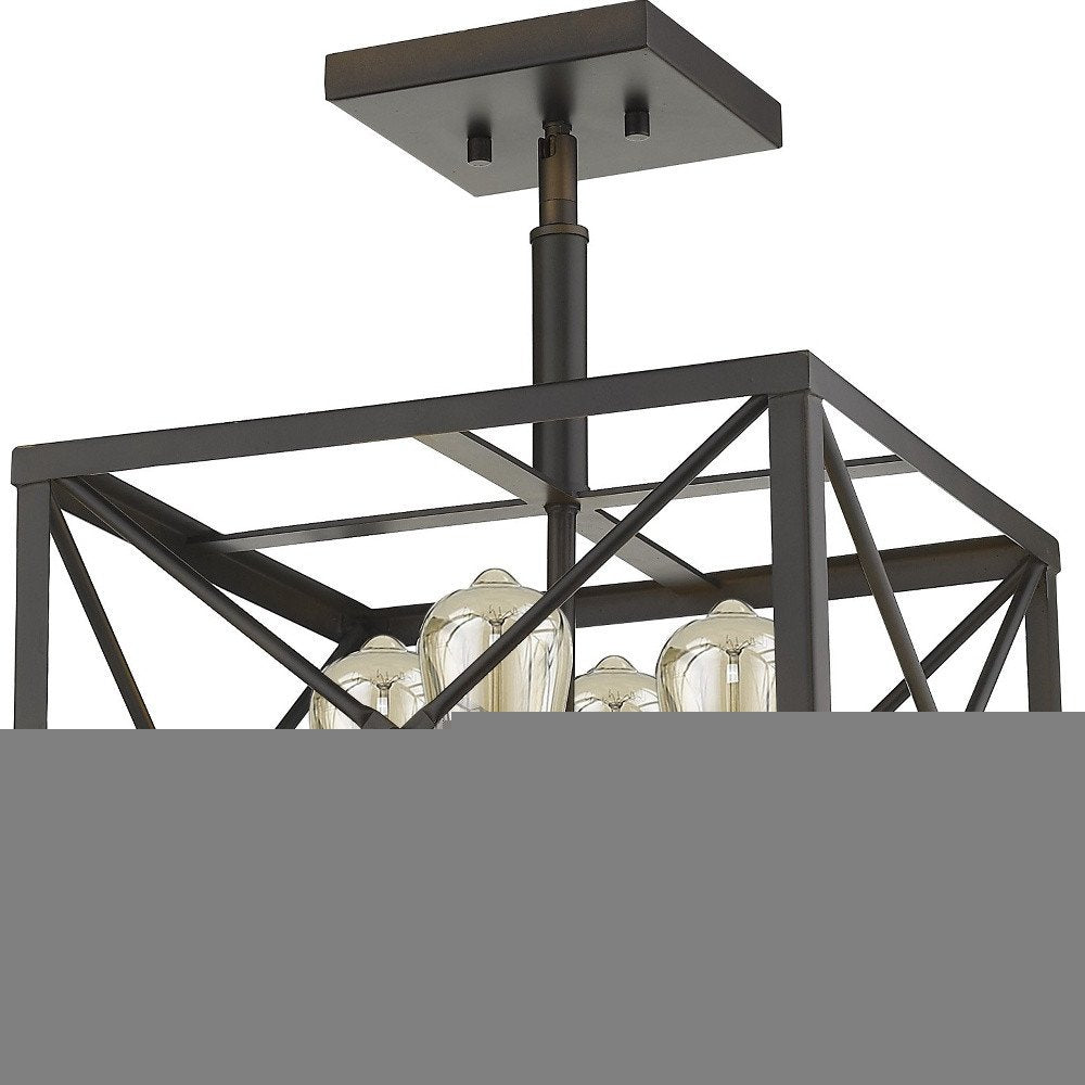 Brooklyn 4-Light Oil-Rubbed Bronze Convertible Pendant