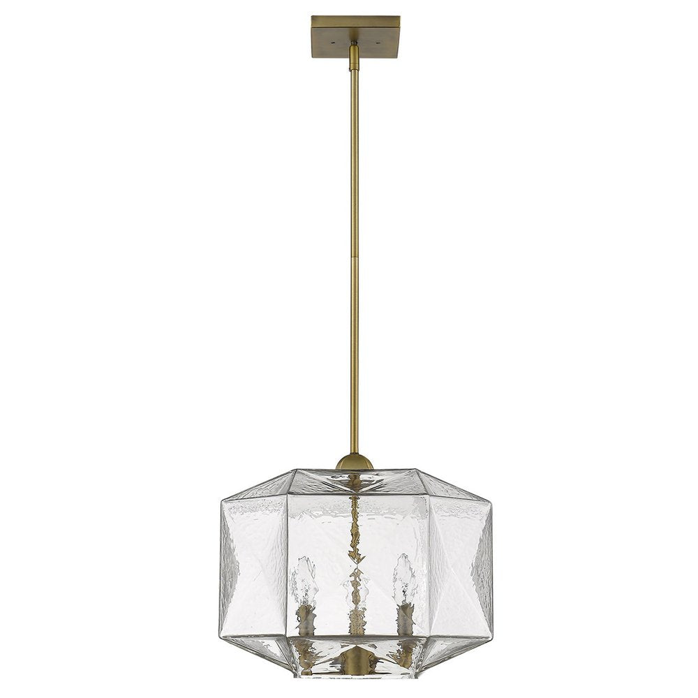 Bronze Metal Three Light Dimmable Ceiling Light With Copper Shades