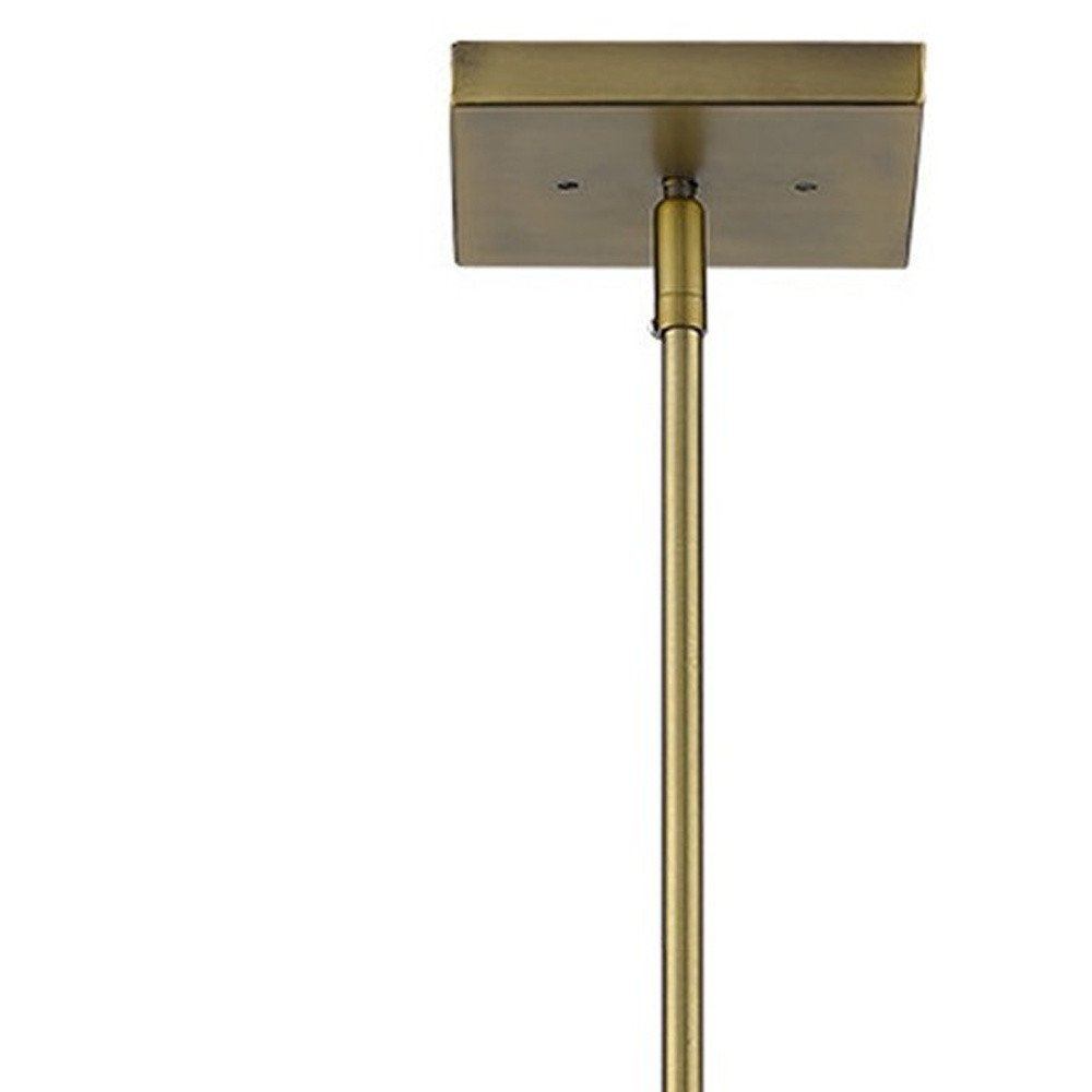 Bronze Metal Three Light Dimmable Ceiling Light With Copper Shades