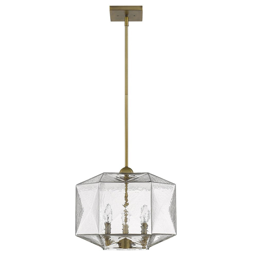Bronze Metal Three Light Dimmable Ceiling Light With Copper Shades