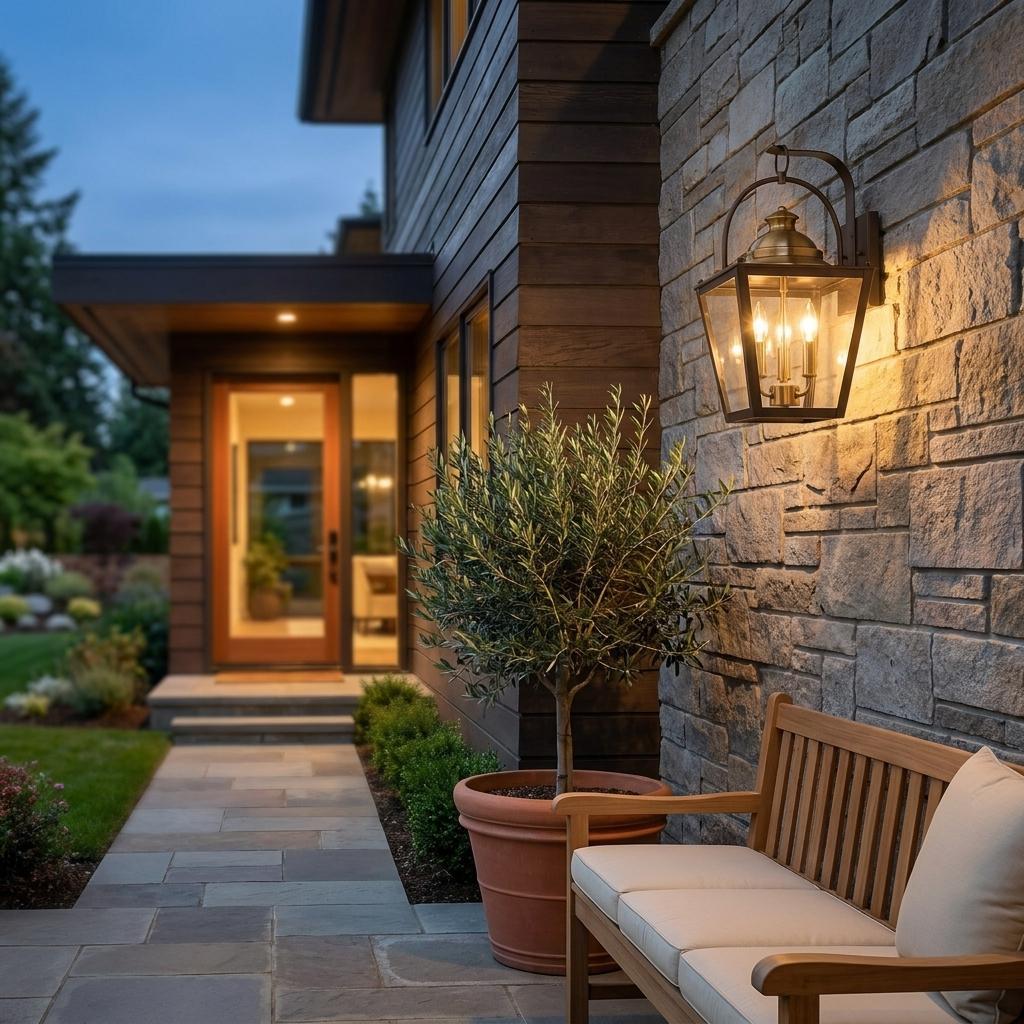 Black Clear And Brass Three Light Transparent Dimmable Outdoor Hanging Lights With Black Clear And Brass Shades