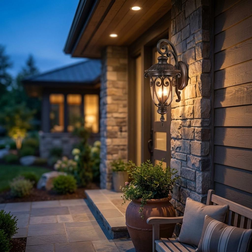Black And Clear Three Light Seeded Dimmable Outdoor Hanging Lights With Black And Clear Shades