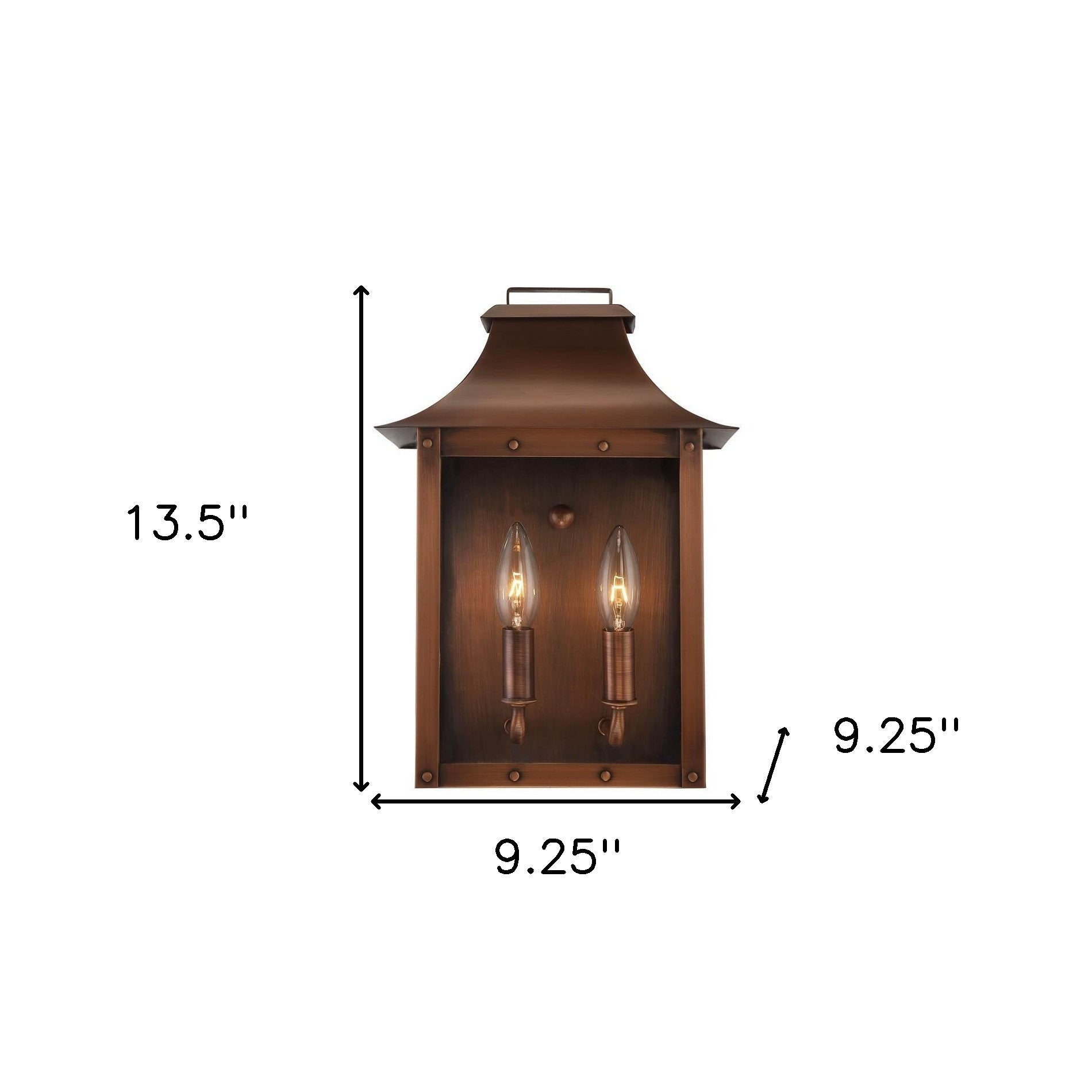 Manchester 2-Light Copper Patina Pocket Wall Light