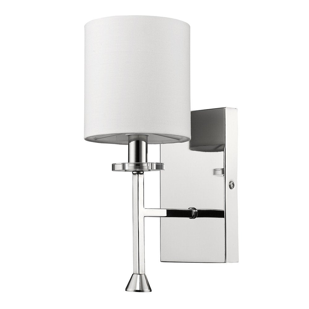 12" Silver And White Metal Flush Mounted Sconce