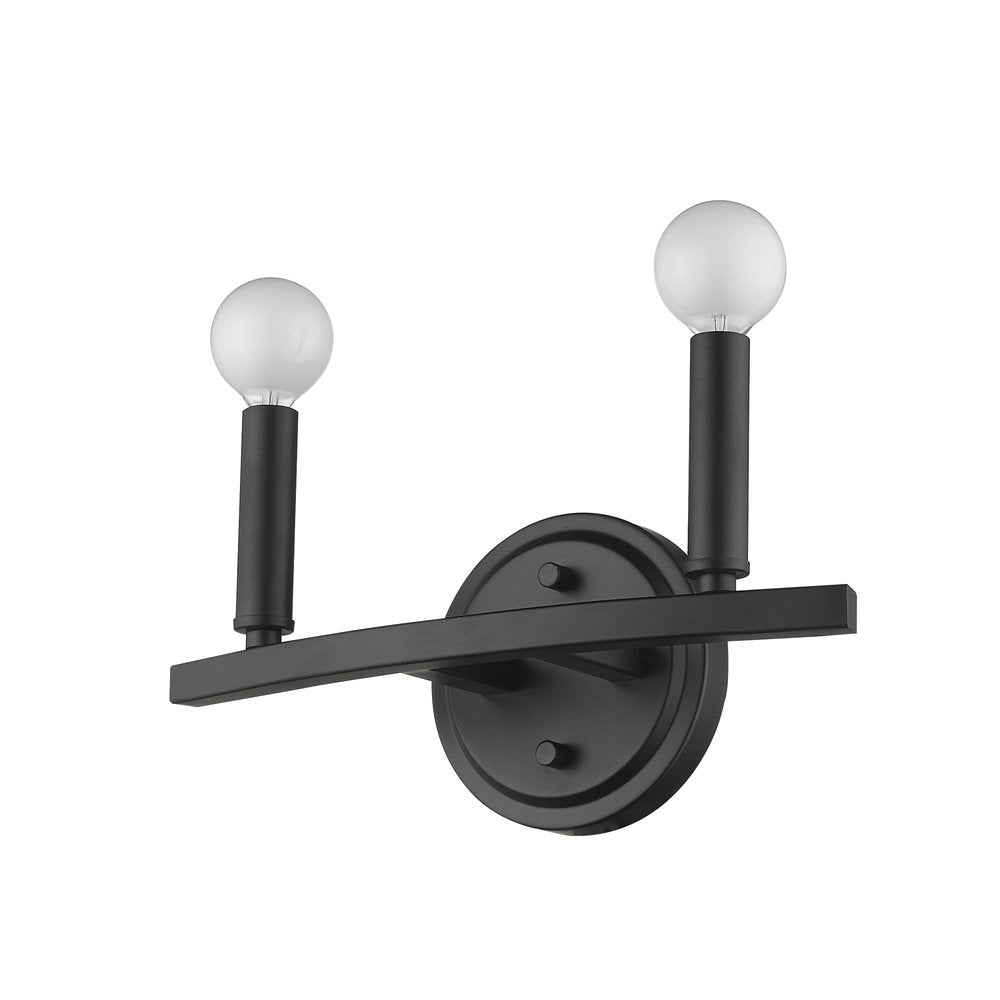 7" Black Metal Vanity Flush Mounted Sconce