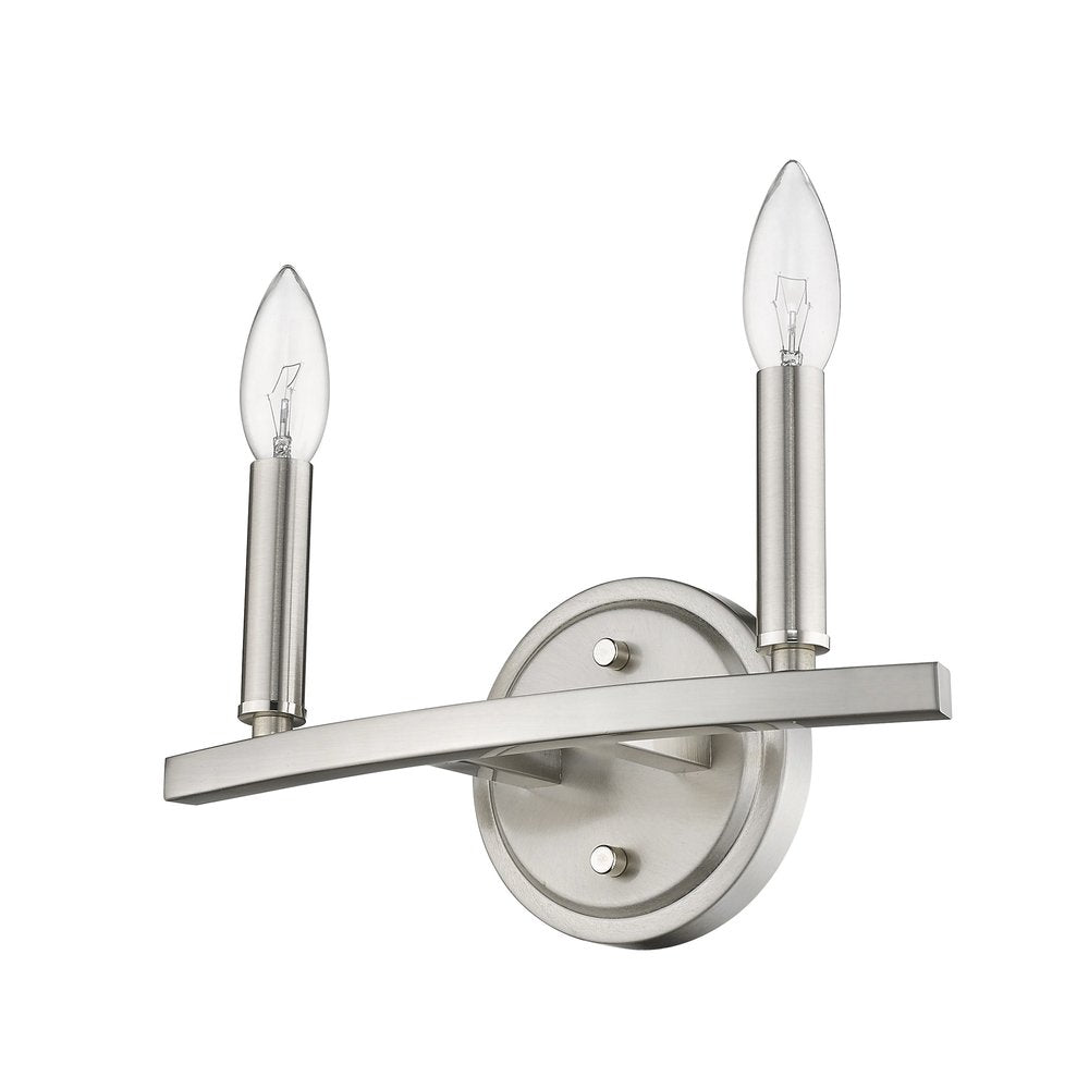 7" Silver Metal Vanity Flush Mounted Sconce