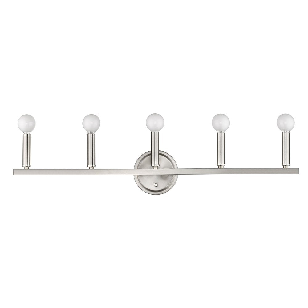 7" Silver Metal Vanity Flush Mounted Sconce