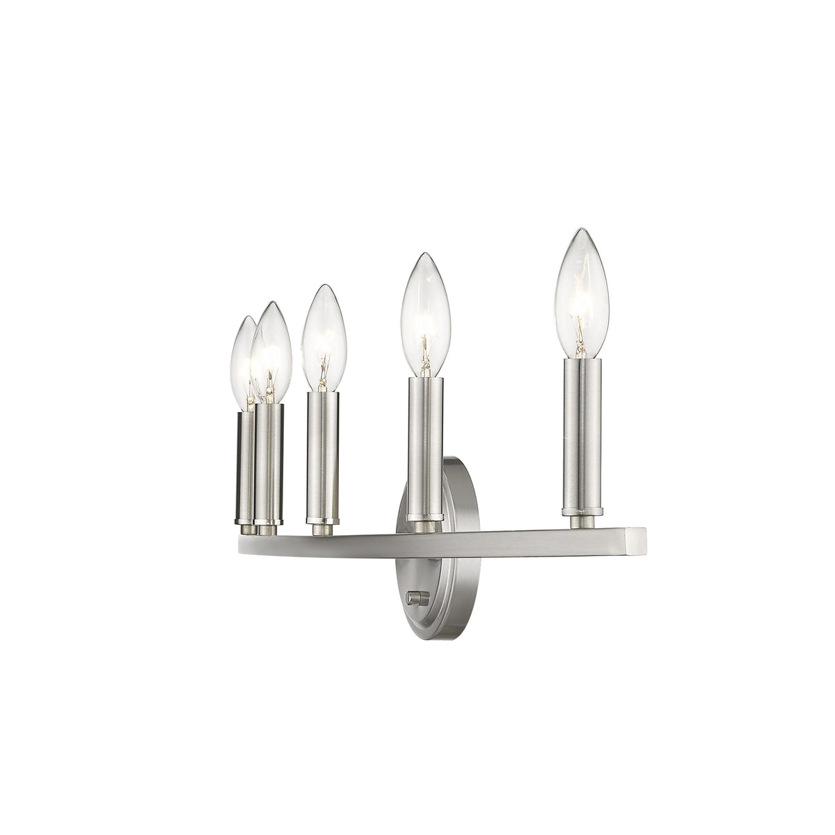 7" Silver Metal Vanity Flush Mounted Sconce
