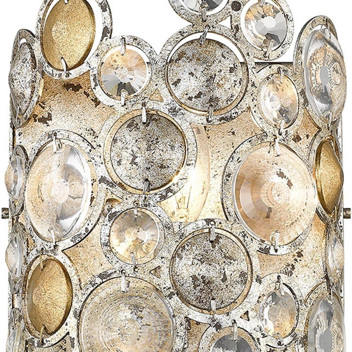 Vitozzi 1-Light Antique Silver Leaf Sconce