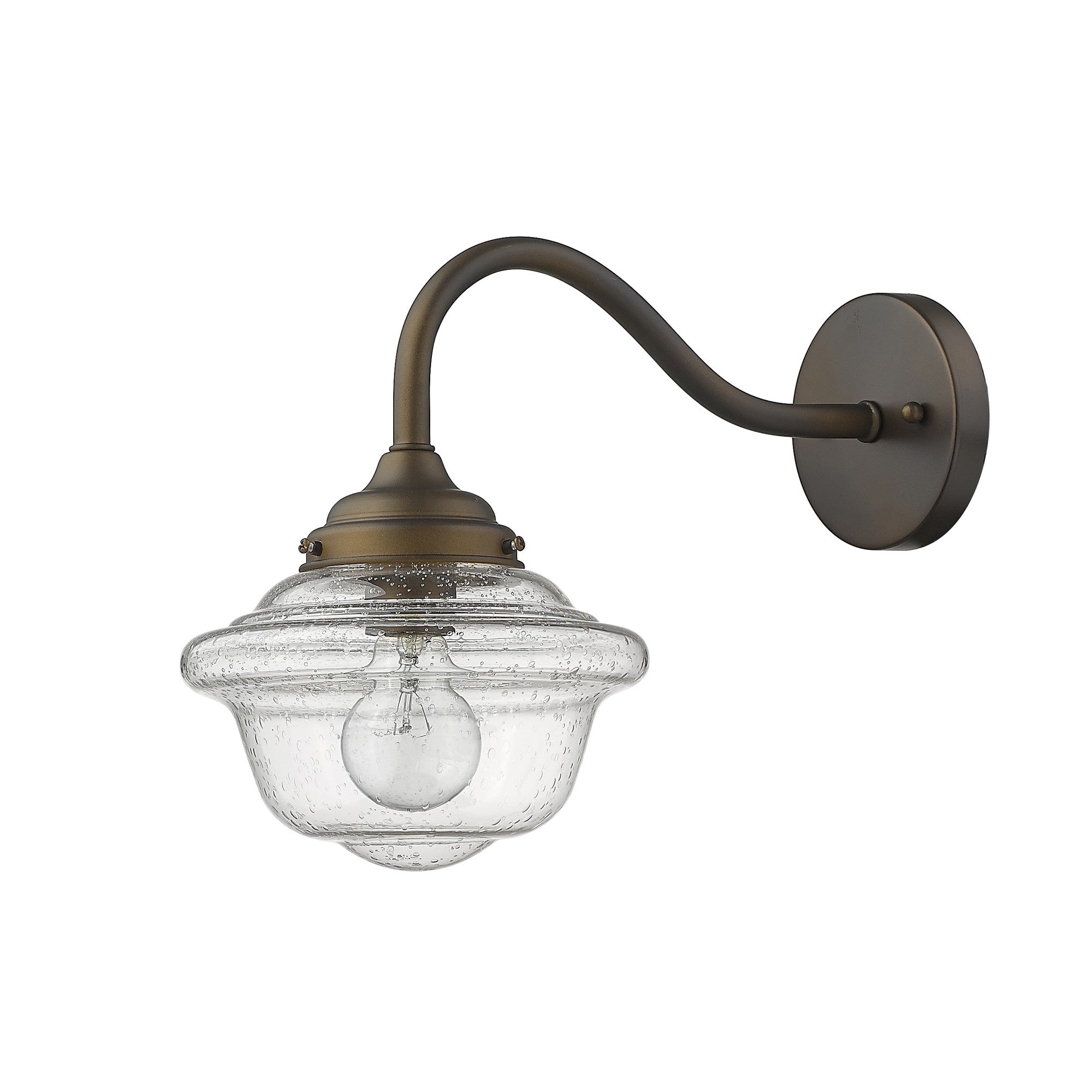 Burnished Bronze Vintage Schoolhouse Outdoor Wall Light