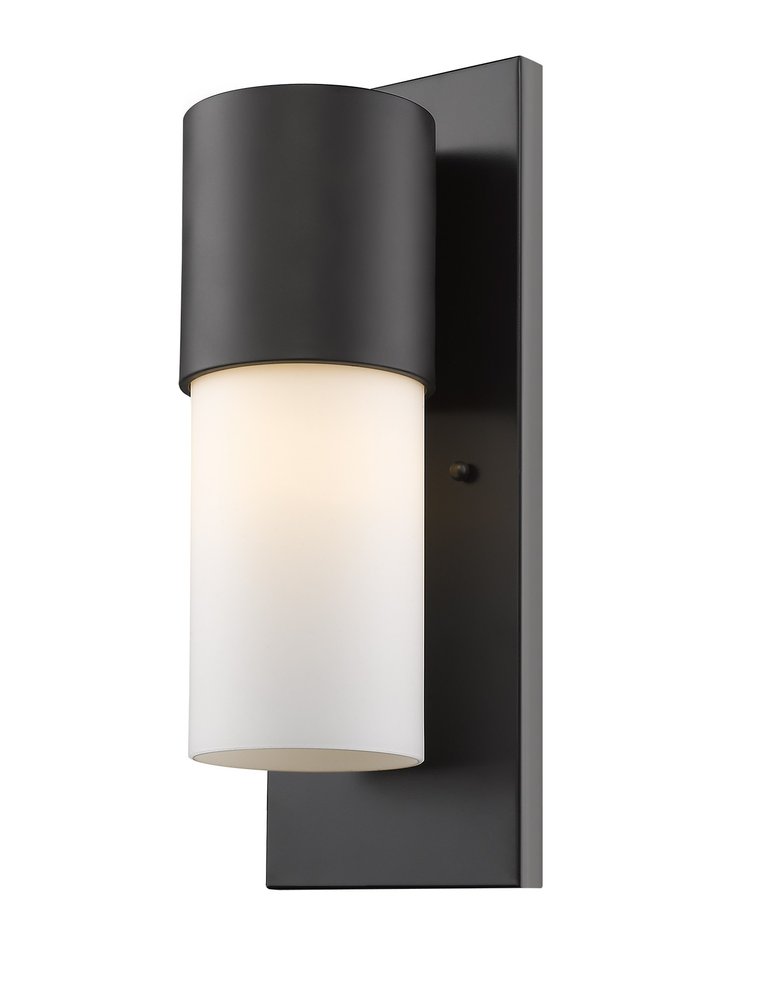 Contemporary Antique Bronze and White Wall Light