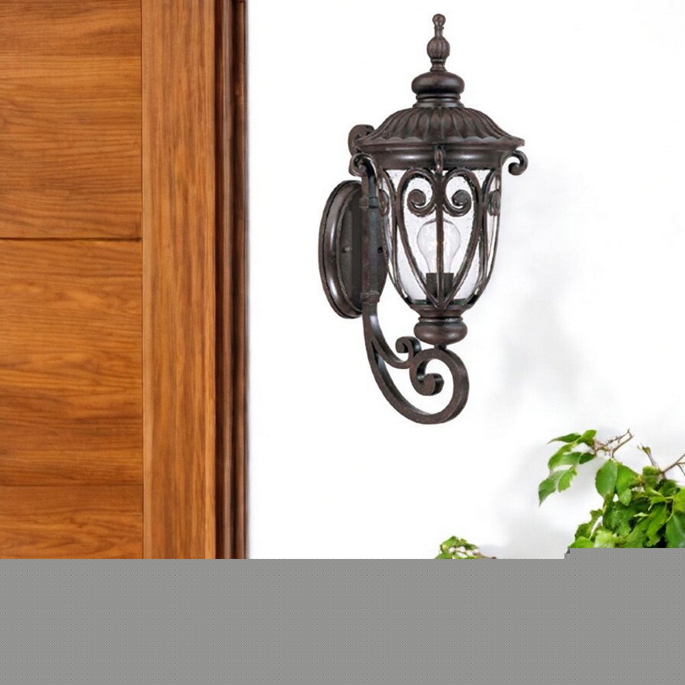 Naples 1-Light Marbelized Mahogany Wall Light