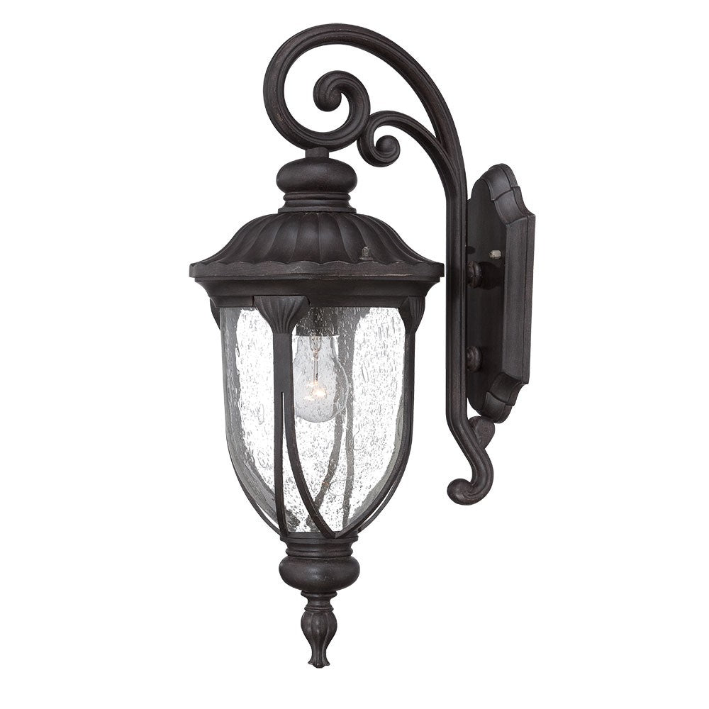 Black And Clear Seeded Dimmable Outdoor Hanging Light With Black And Clear Shades