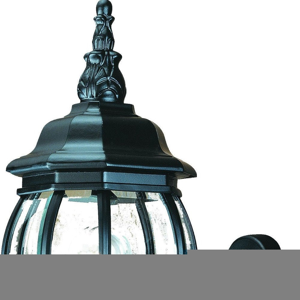 Matte Black Glass Globe Wall Light