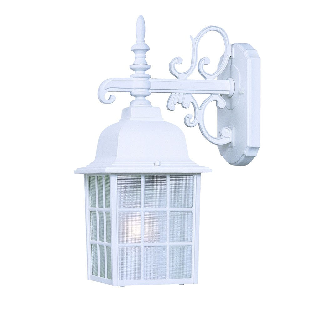 White Window Pane Lantern Wall Light