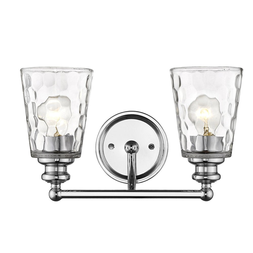 9" Silver And Clear Metal and Glass Vanity Flush Mounted Sconce