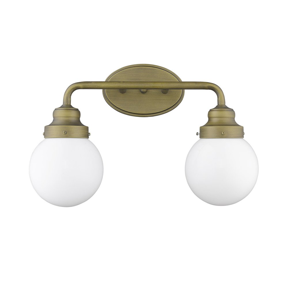 12" Brass And White Metal Vanity Flush Mounted Sconce