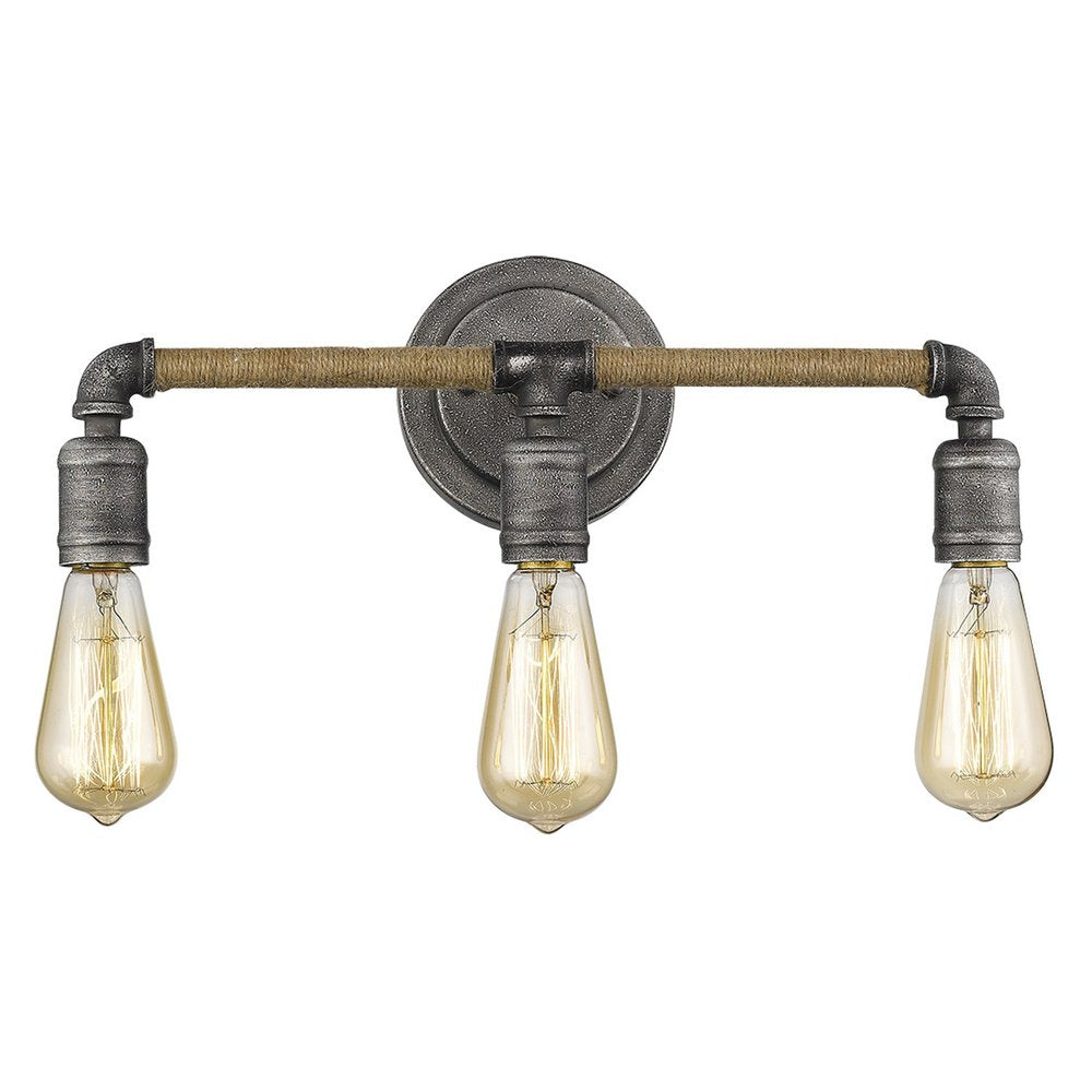 2" Black Metal Vanity Flush Mounted Sconce
