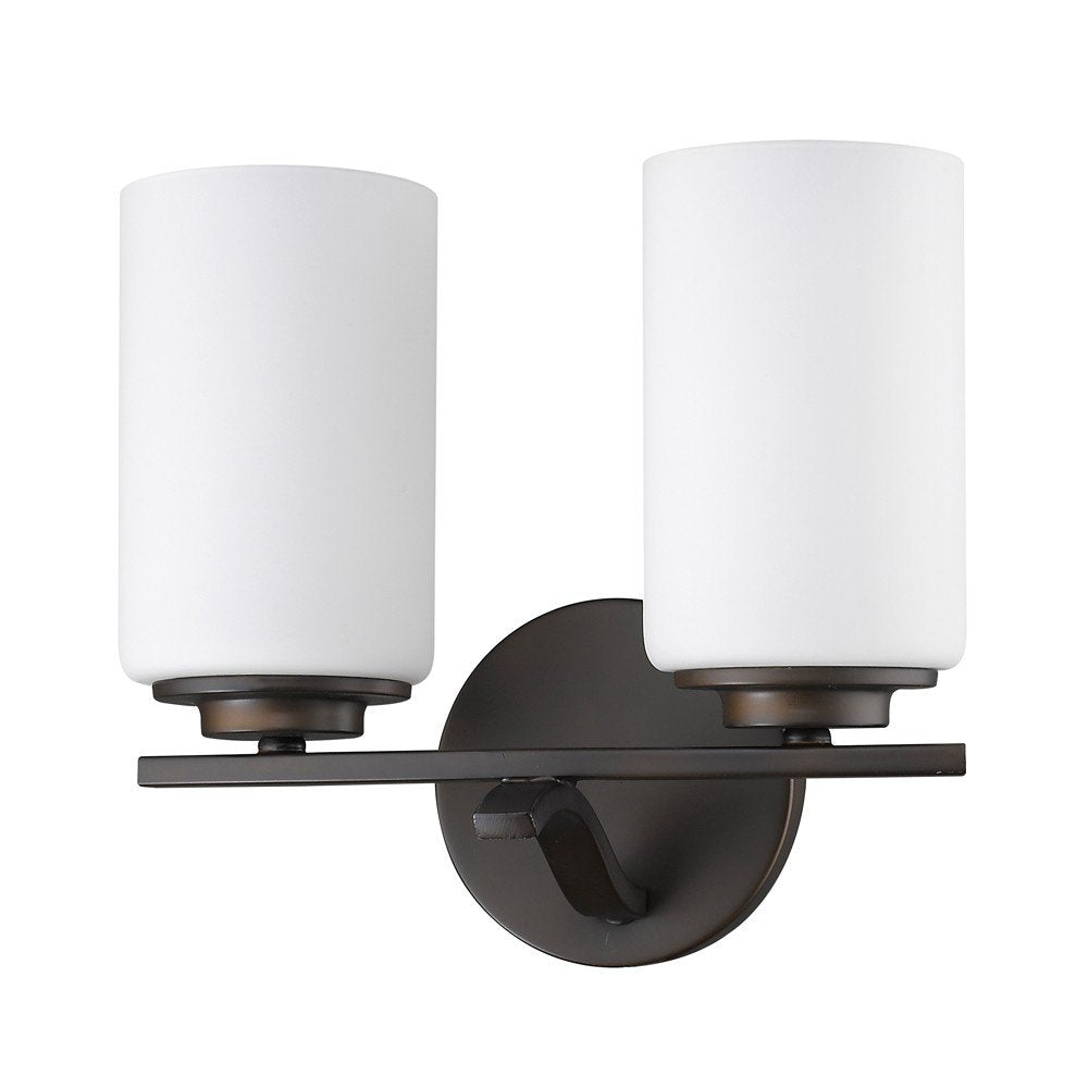 10" Black And White Metal Vanity Flush Mounted Sconce