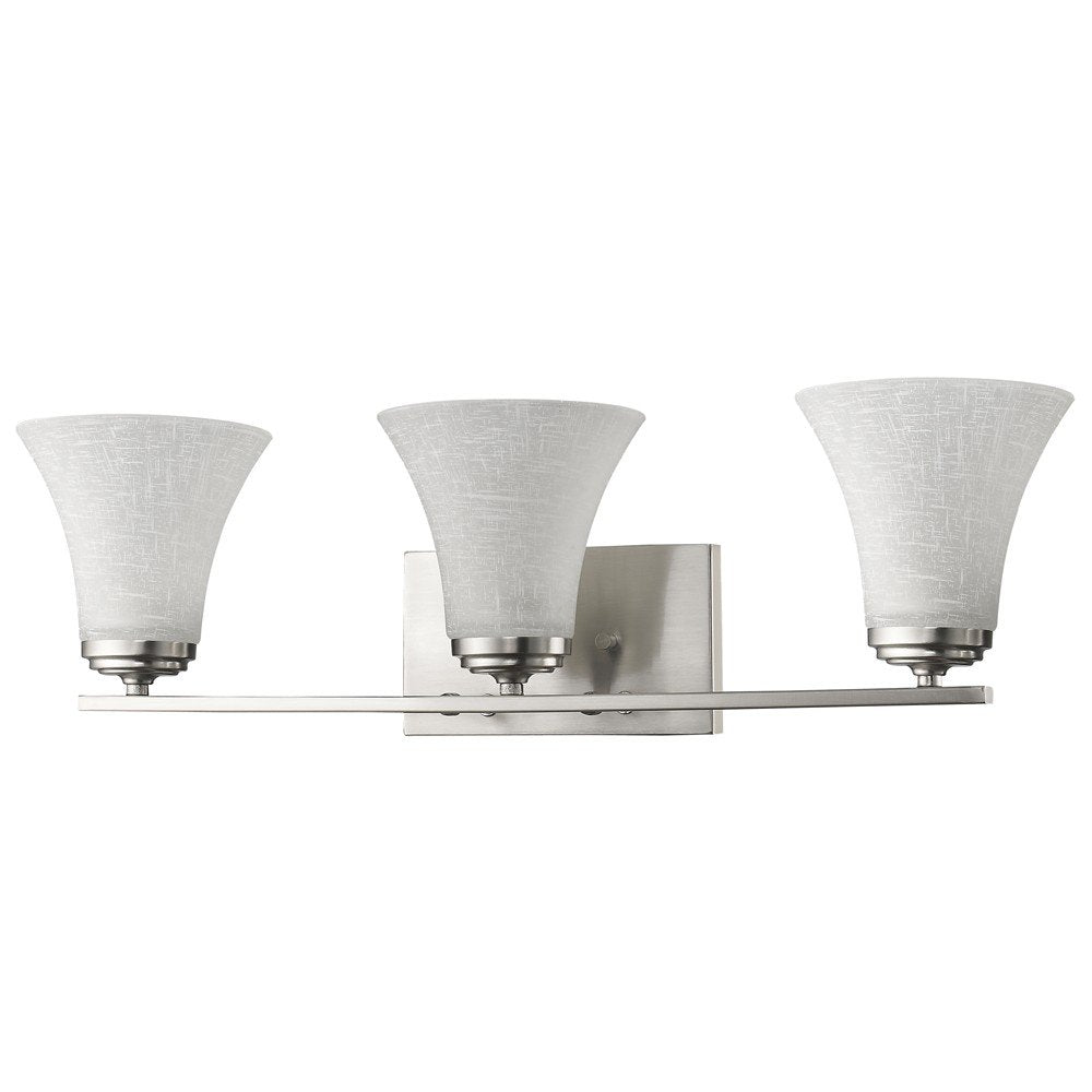 8" Silver And White Metal and Glass Vanity Flush Mounted Sconce