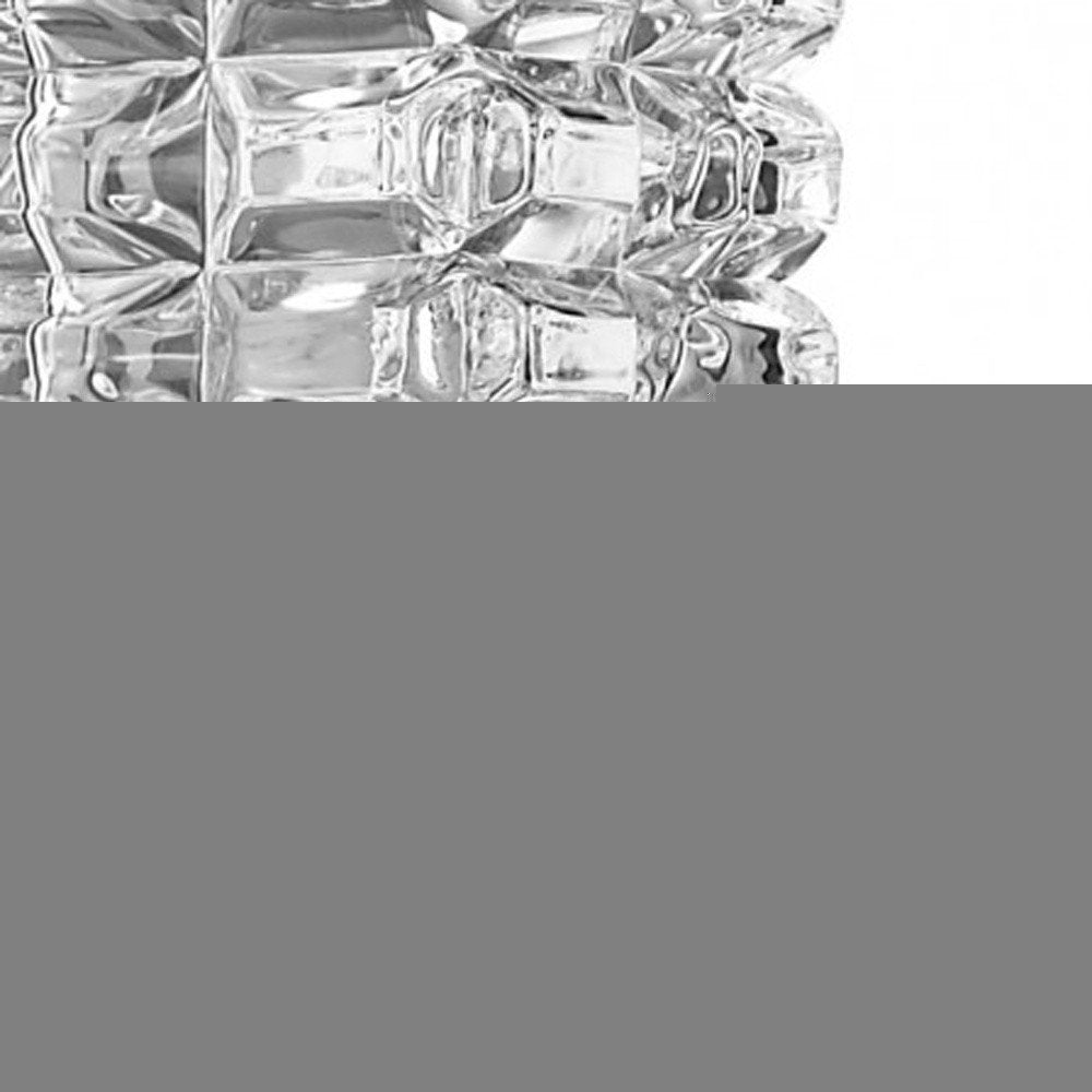 Coralie 3-Light Polished Nickel Sconce With Pressed Crystal Shades