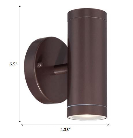 7" Bronze Metal Flush Mounted Sconce